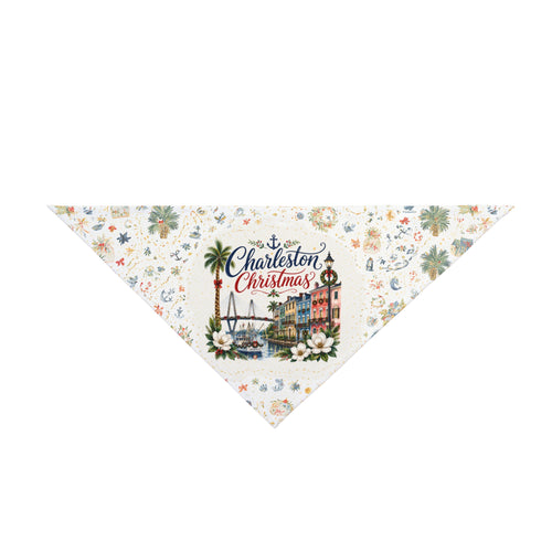 Charleston Christmas Dog Bandana | Coastal Christmas Pet Bandana | South Carolina Holiday Dog Scarf