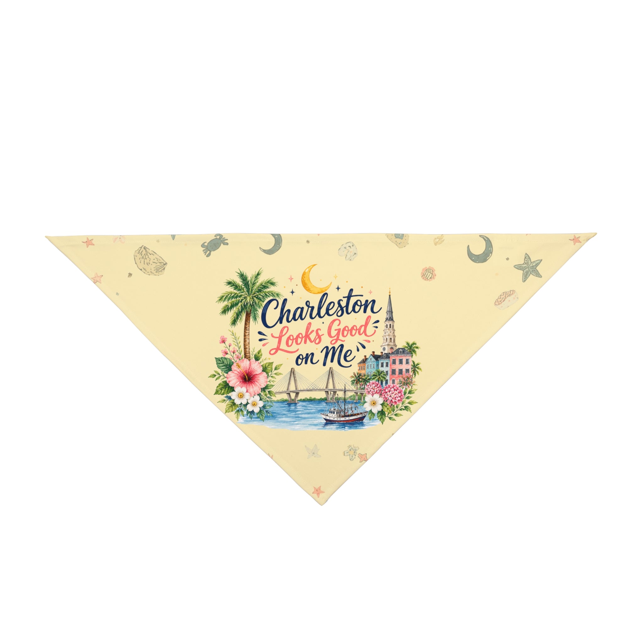 Charleston Looks Good on Me Dog Bandana | Charleston SC Coastal Dog Bandana | Lowcountry Pet Bandana