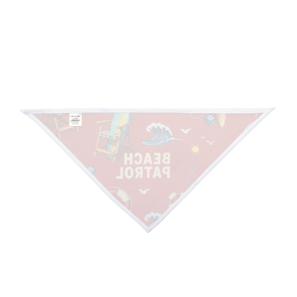Pet Bandana — "Beach Patrol" Red Summer Pet Bandana