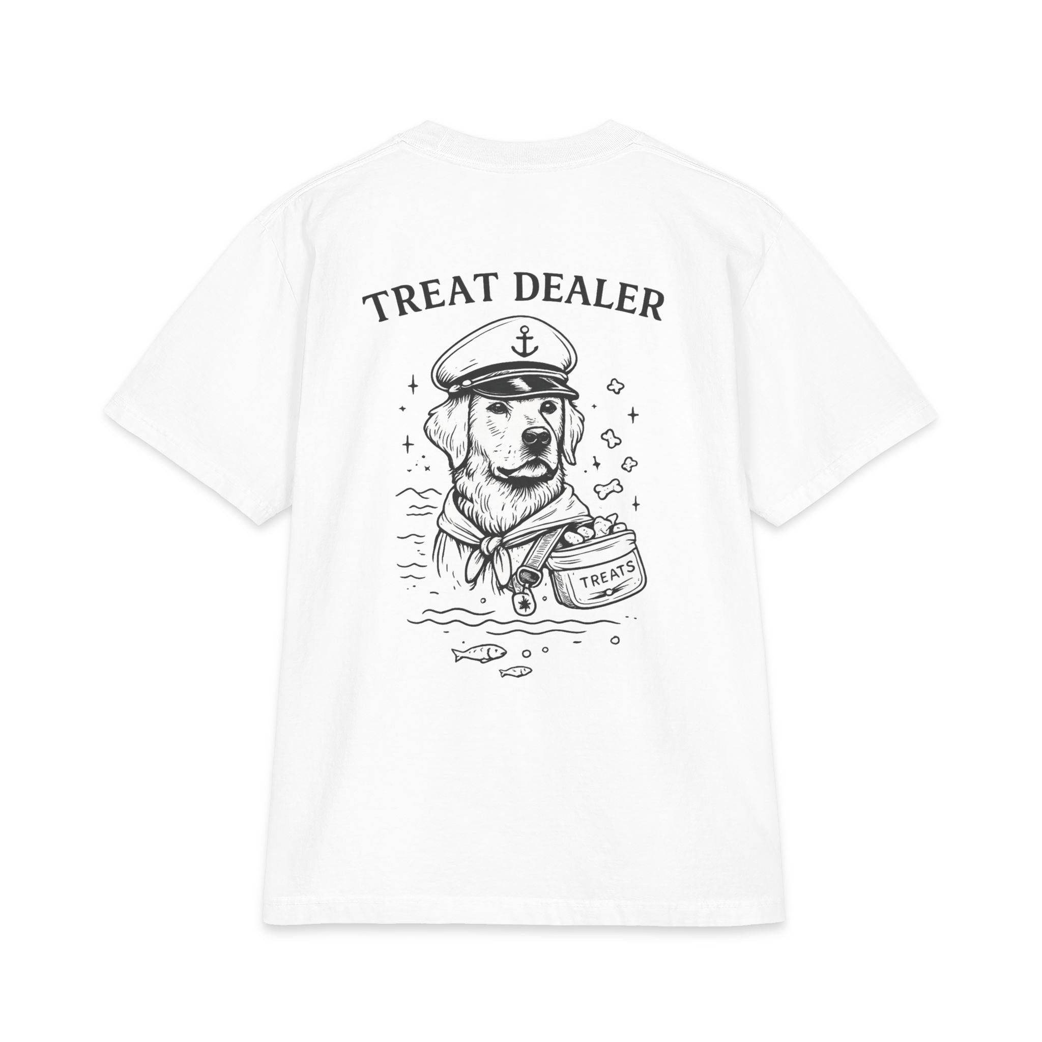 PawCaptain Treat Dealer Tee | Heavyweight Dog Lover Graphic Shirt