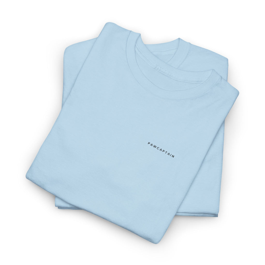 PawCaptain Minimal Embroidered Tee | Unisex Heavy Cotton Dog Lover Shirt
