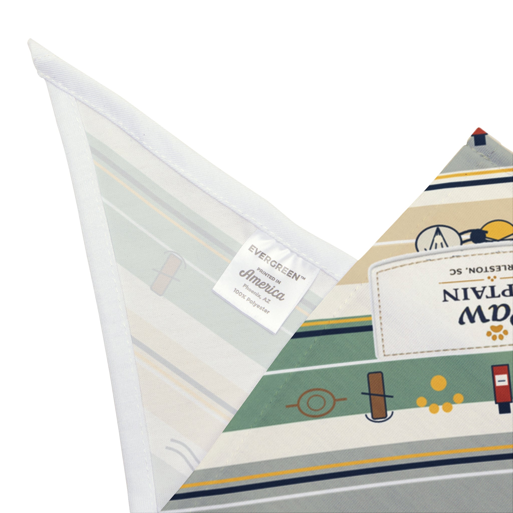 Oyster Dock Stripe Dog Bandana
