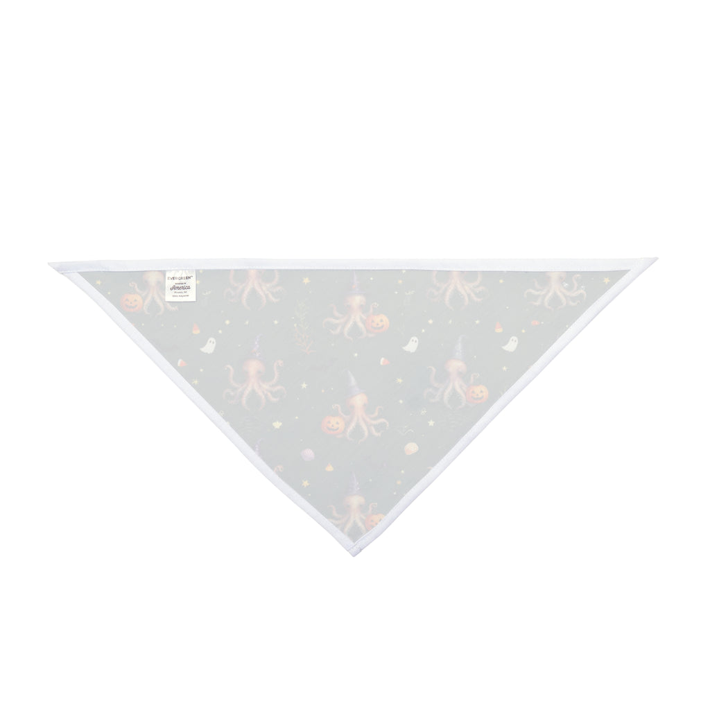Octo-Boo Halloween Dog Bandana | Coastal Octopus Pumpkin Pet Bandana