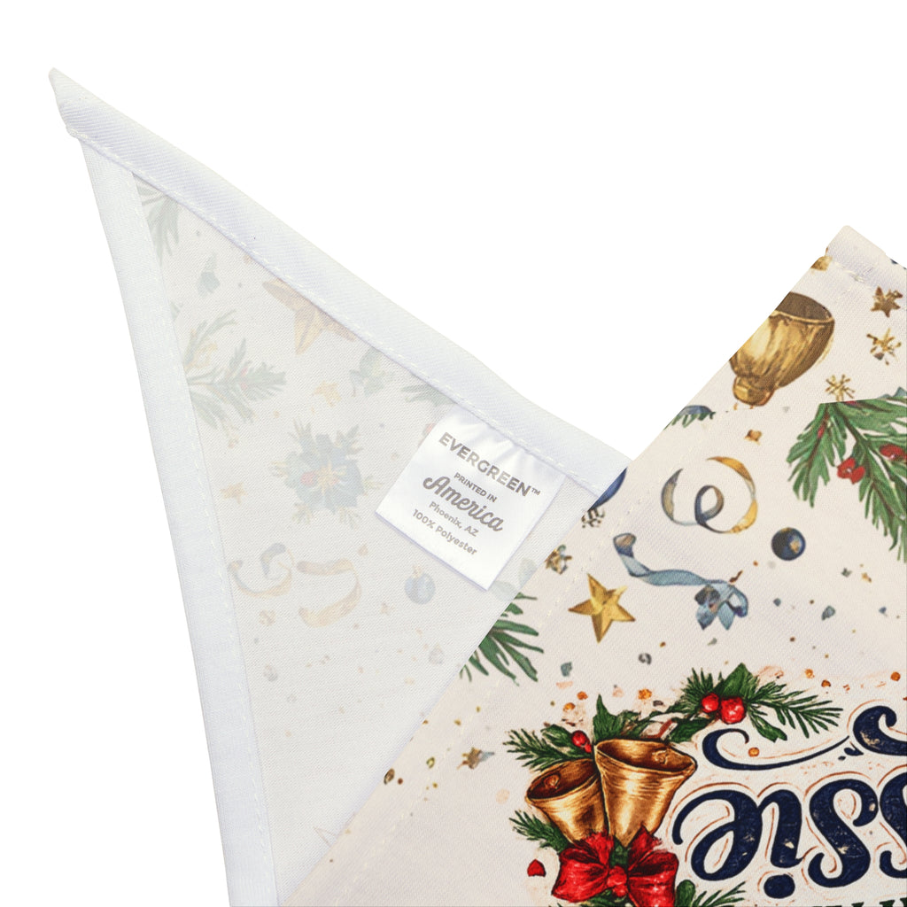 Life Is Merrier with an Aussie Dog Bandana | Australian Shepherd Christmas Bandana | Holiday Dog Bandana