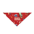 Pet Bandana — "Beach Patrol" Red Summer Pet Bandana