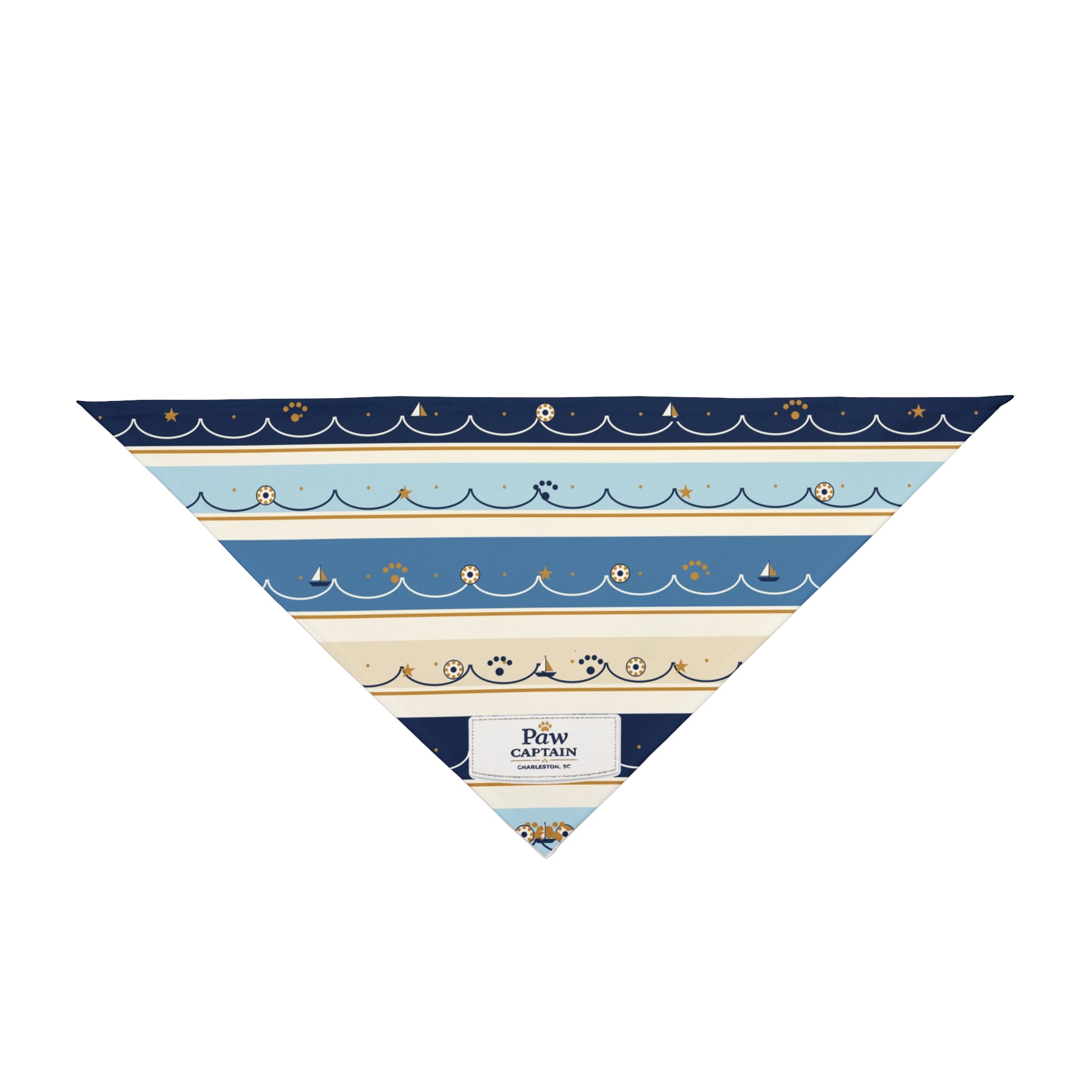 Blue Harbor Tile Stripe Dog Bandana – PawCaptain