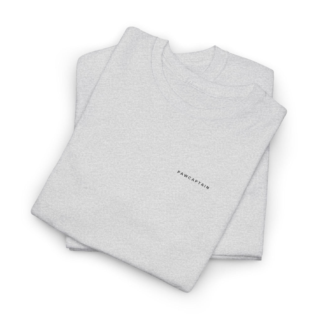 PawCaptain Minimal Embroidered Tee | Unisex Heavy Cotton Dog Lover Shirt