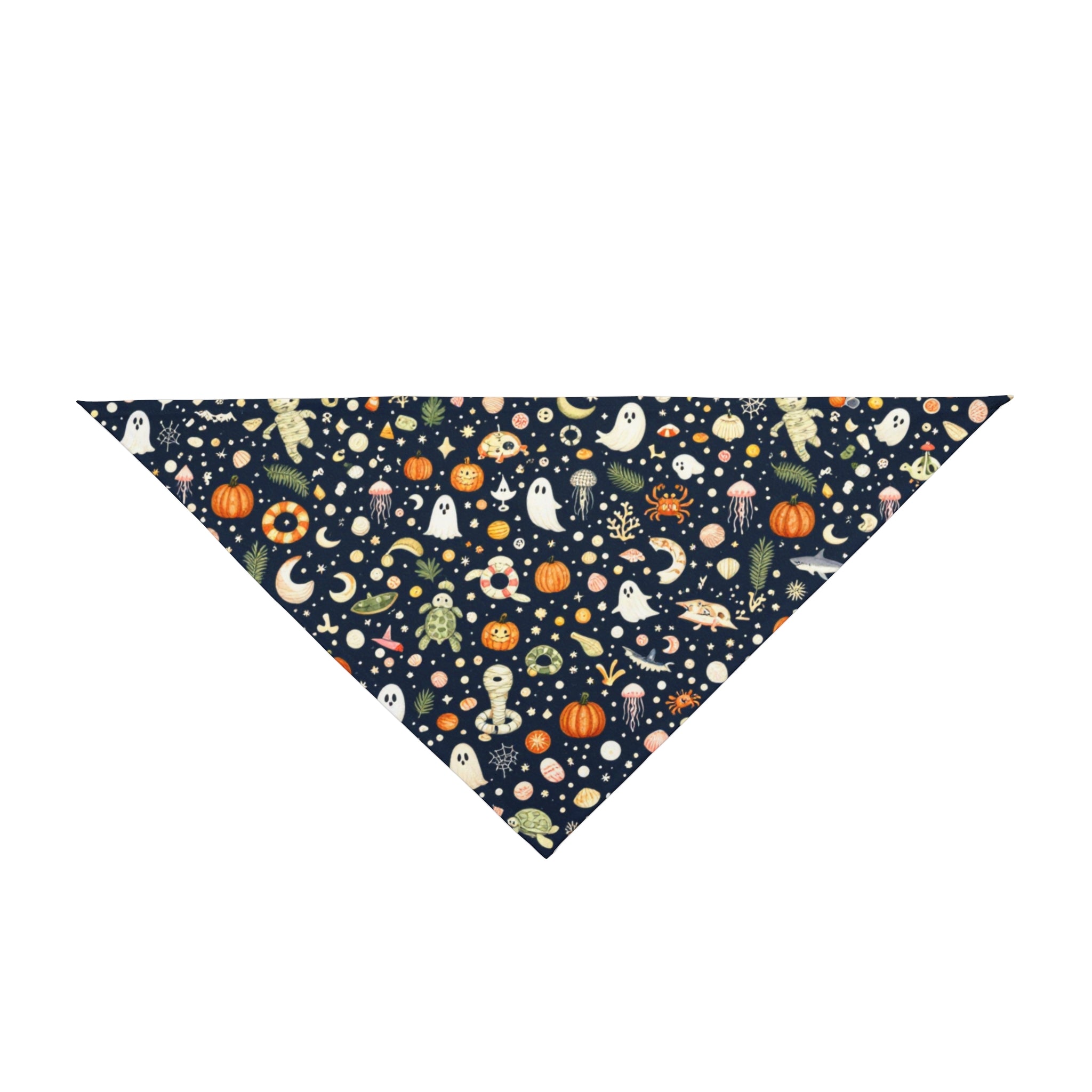 Boo by the Bay Halloween Dog Bandana | Ghost, Pumpkin & Ocean Pet Bandana
