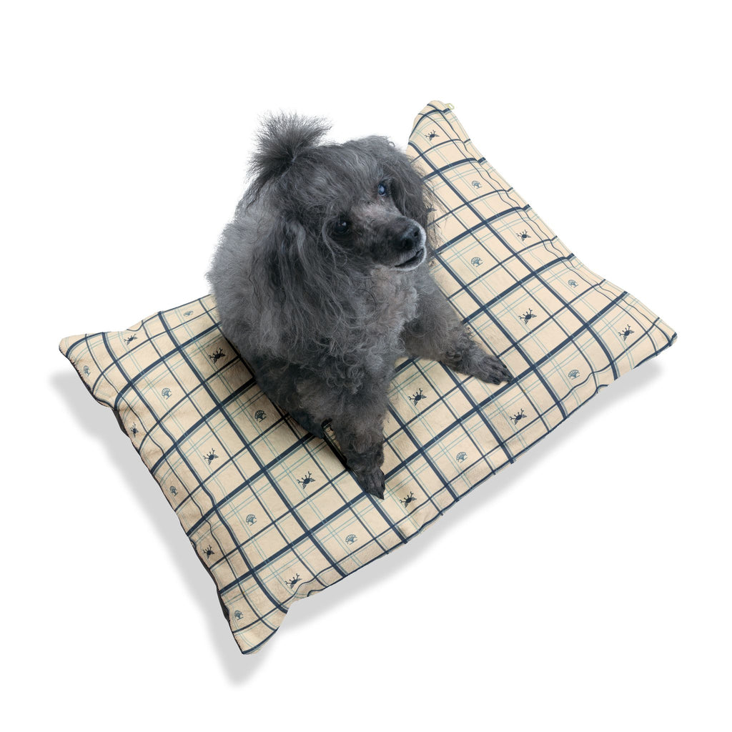 Coastal Crab Plaid Dog Bed
