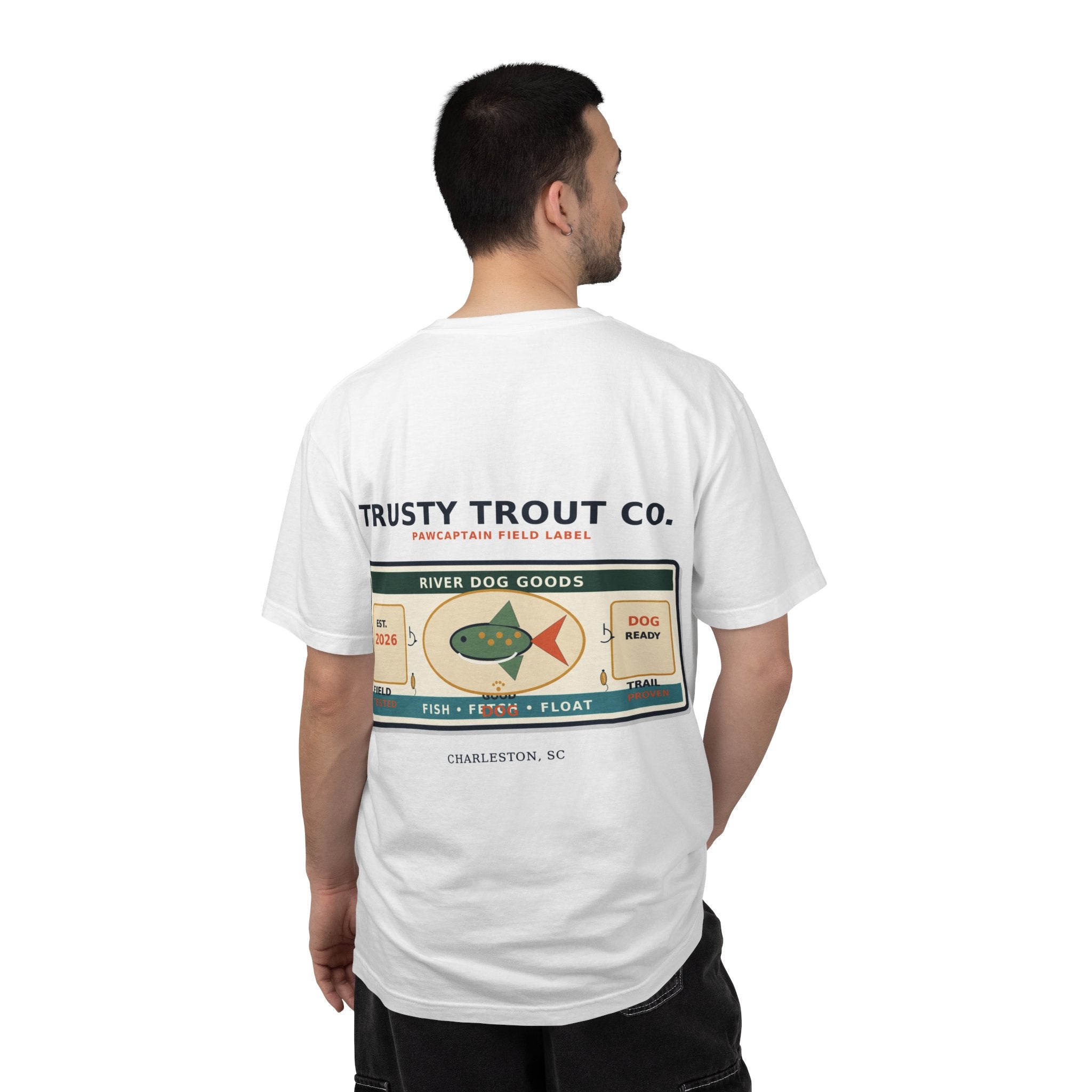 T-Shirt — Trusty Trout Co.® River Dog Goods Graphic Tee (PAWCAP)