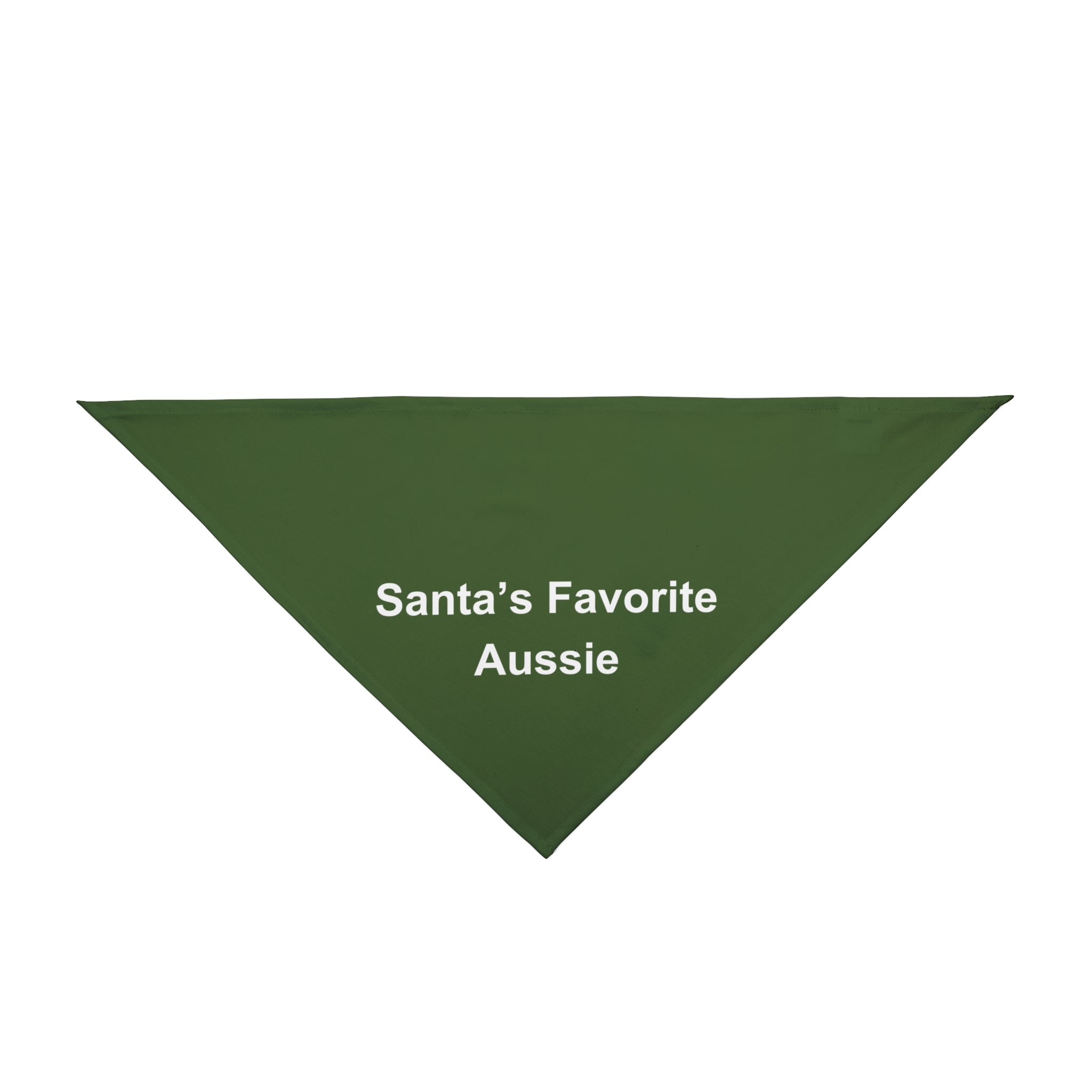 Santa's Favorite Aussie Dog Bandana | Australian Shepherd Christmas Bandana | Holiday Dog Bandana