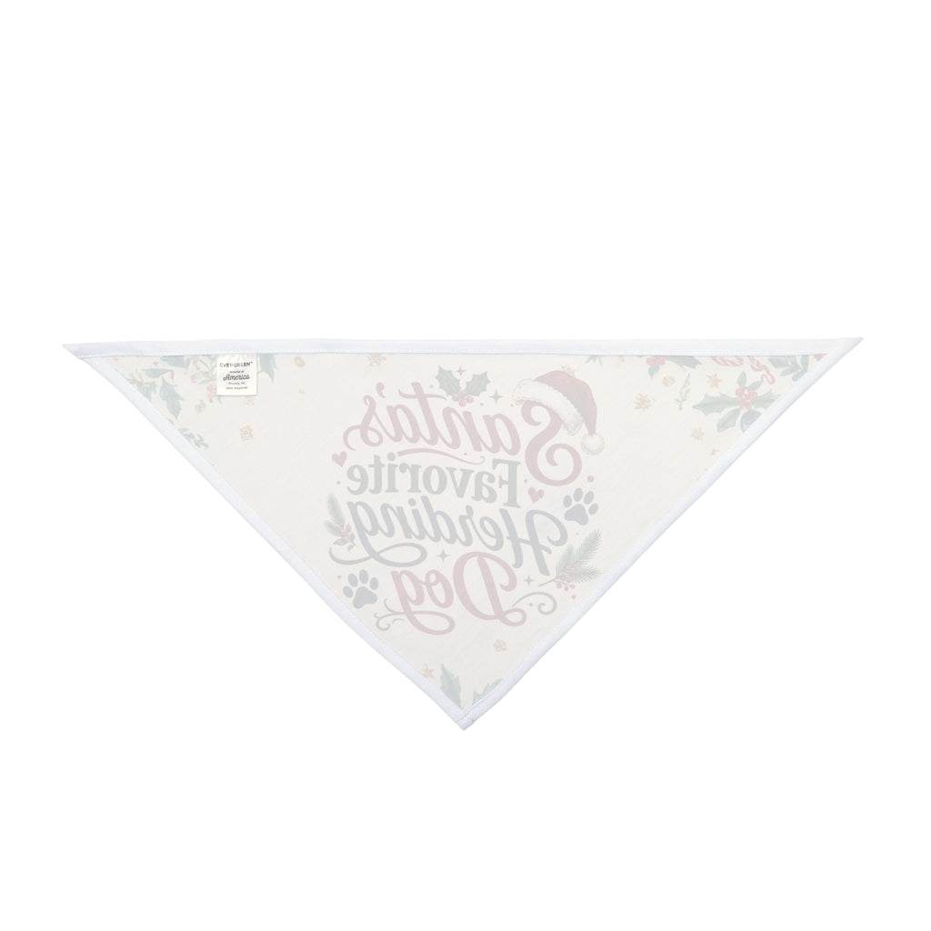 Santa's Favorite Herding Dog Bandana | Christmas Dog Bandana for Australian Shepherds & Herding Breeds