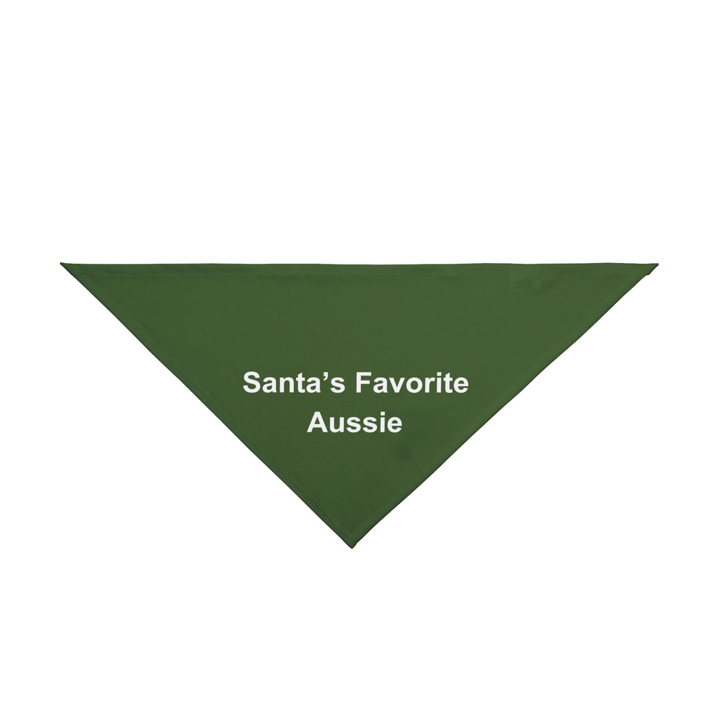 Santa's Favorite Aussie Dog Bandana | Australian Shepherd Christmas Bandana | Holiday Dog Bandana
