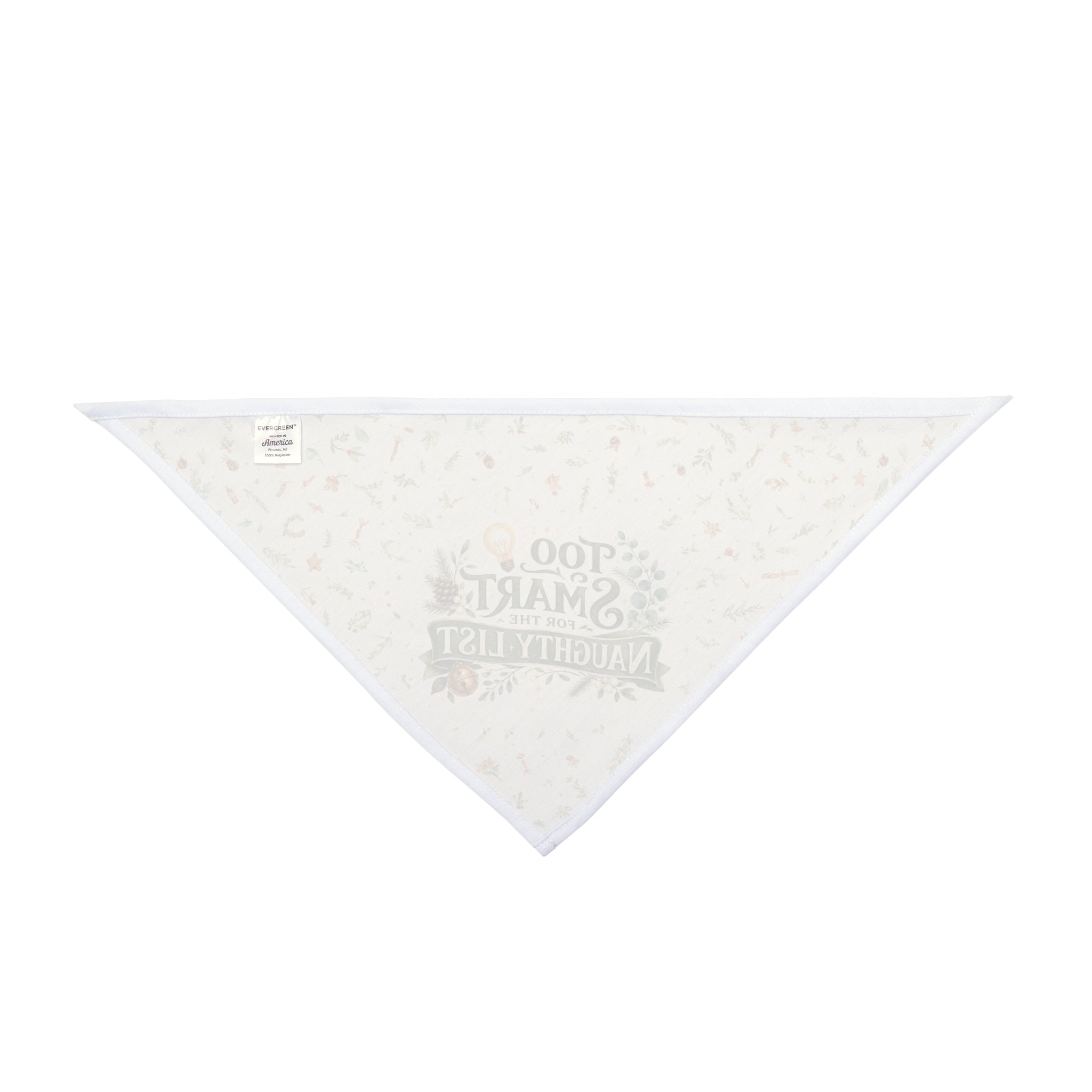 Too Smart for the Naughty List Dog Bandana | Funny Christmas Dog Bandana | Holiday Pet Bandana