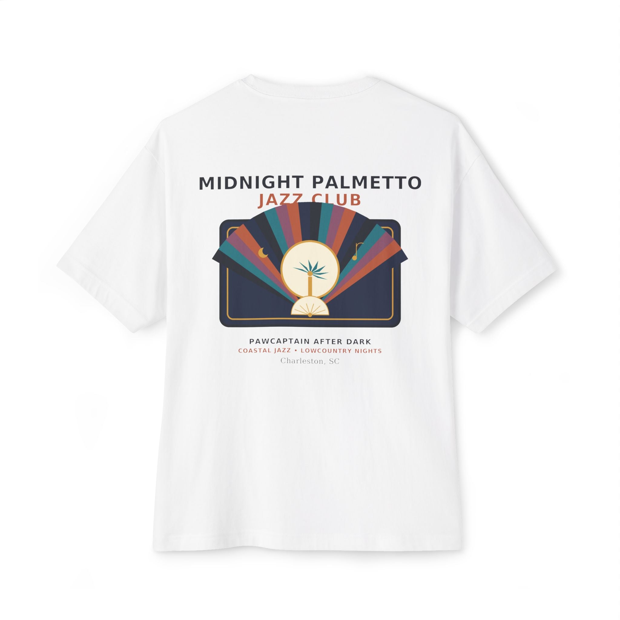 Midnight Palmetto Jazz Club Oversized Tee
