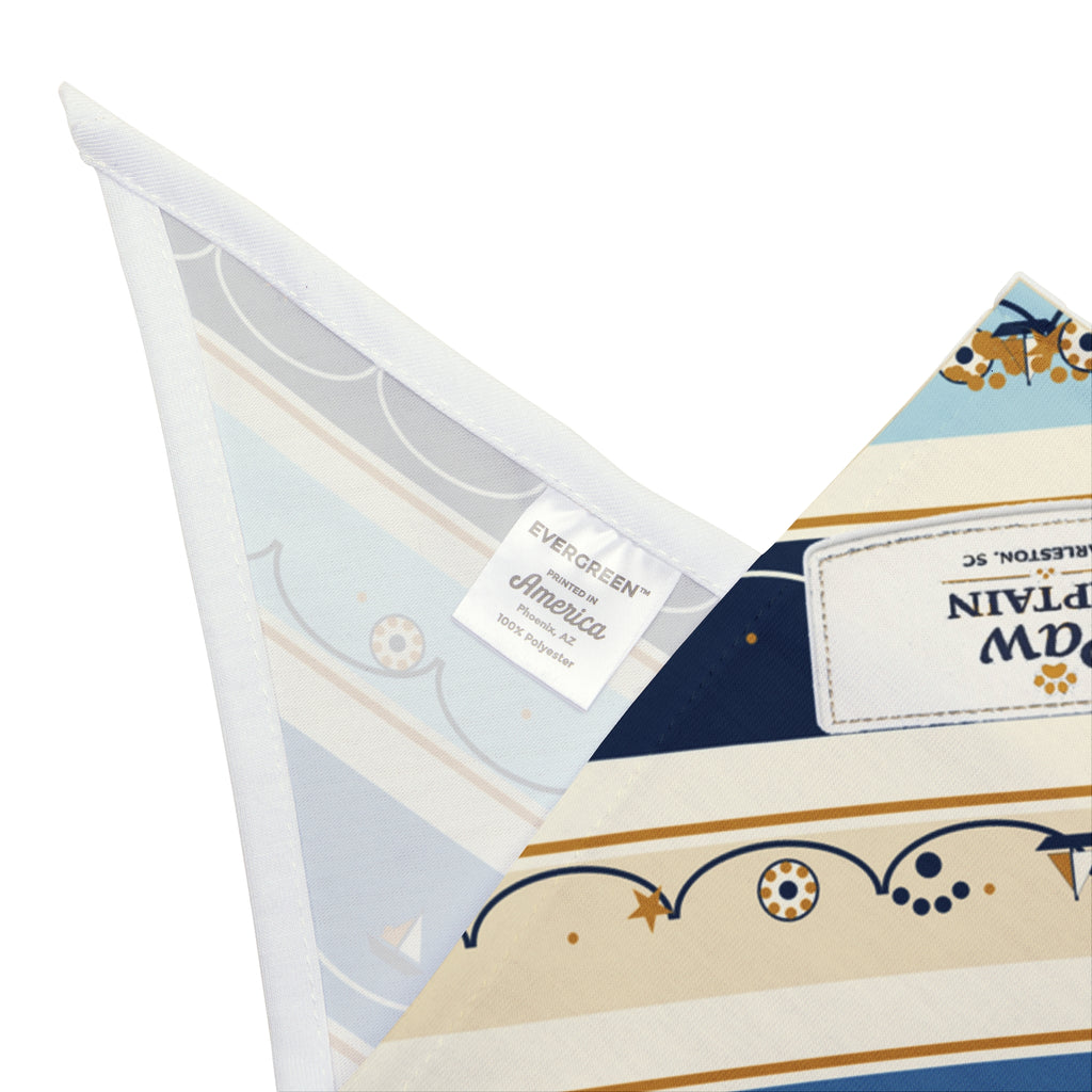 Blue Harbor Tile Stripe Dog Bandana