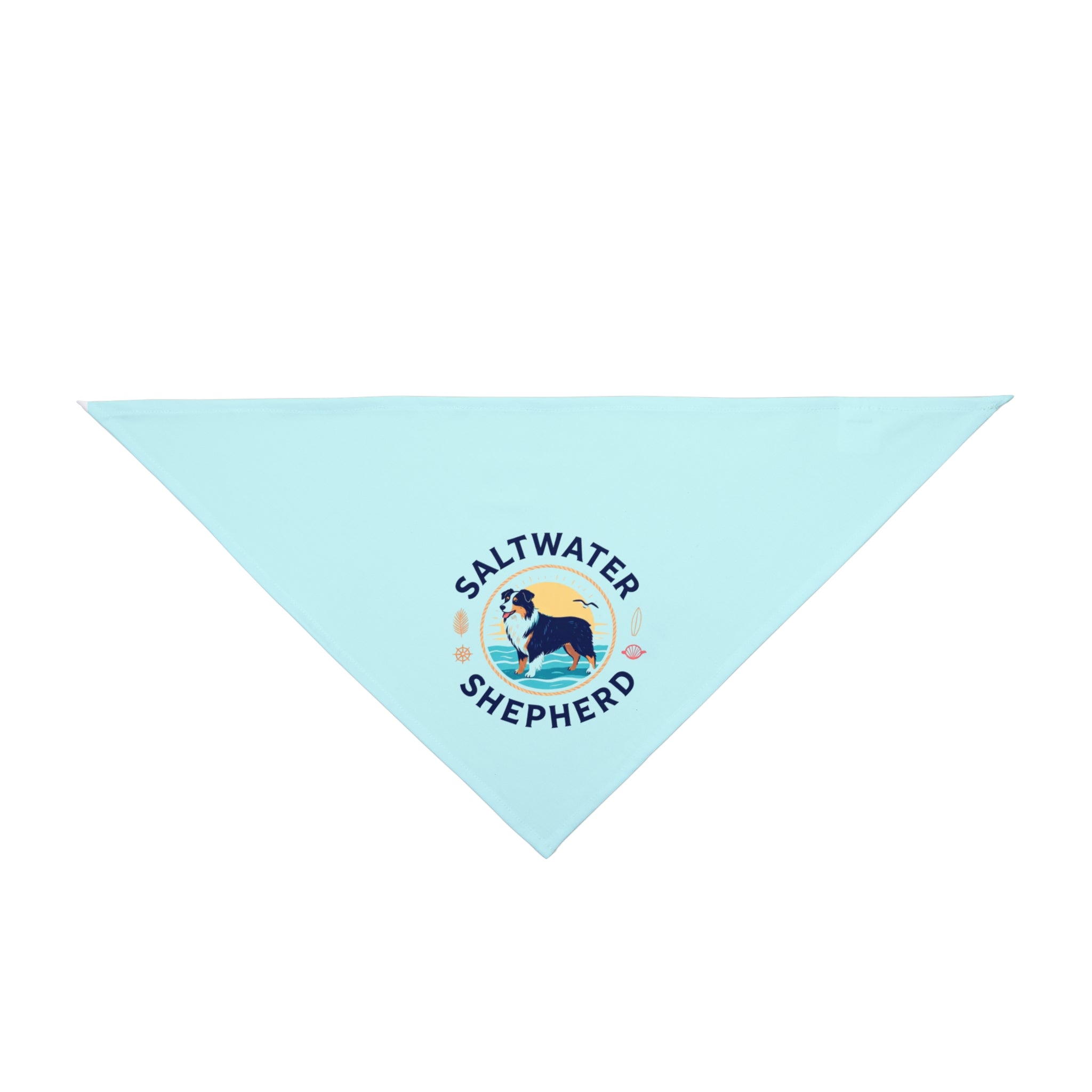 Saltwater Shepherd Dog Bandana | Australian Shepherd Beach Bandana | Coastal Dog Bandana