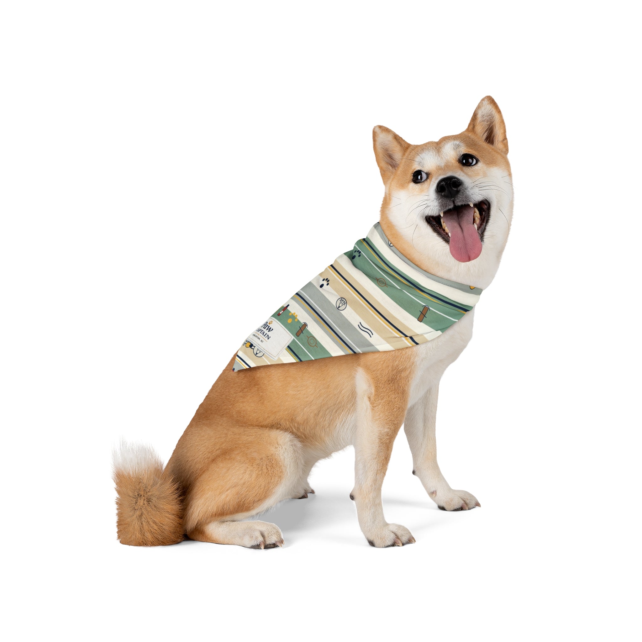 Oyster Dock Stripe Dog Bandana