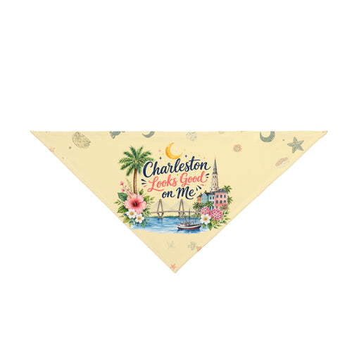 Charleston Looks Good on Me Dog Bandana | Charleston SC Coastal Dog Bandana | Lowcountry Pet Bandana