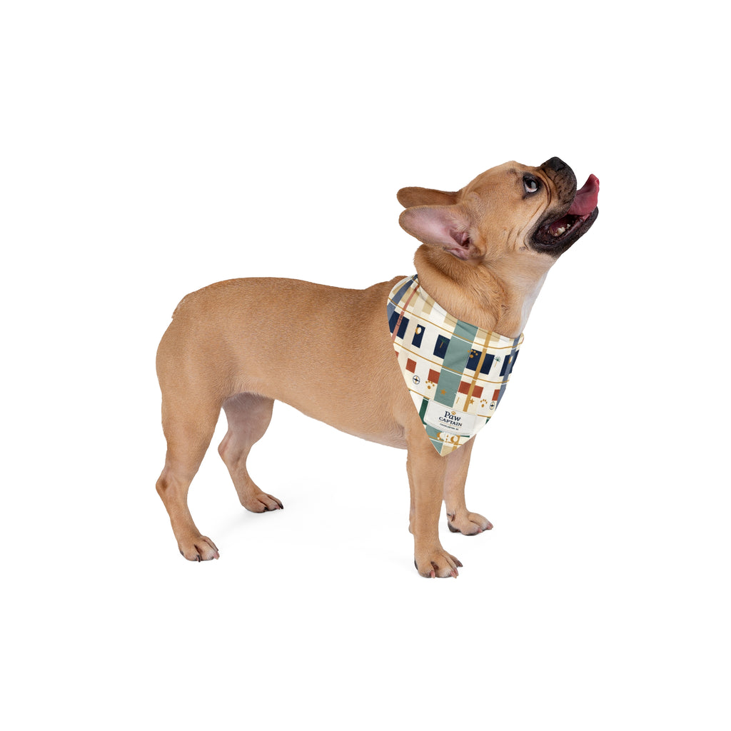 Dockside Plaid Stripe Dog Bandana