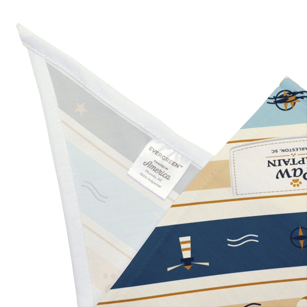 Lighthouse Tide Stripe Dog Bandana