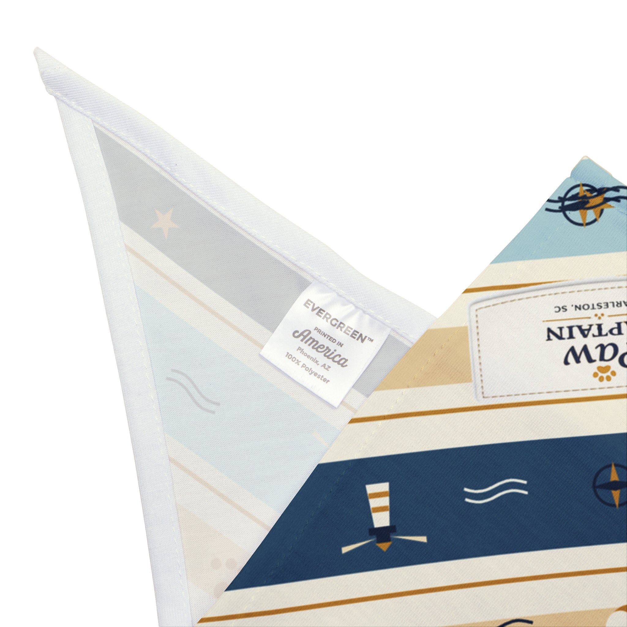 Lighthouse Tide Stripe Dog Bandana
