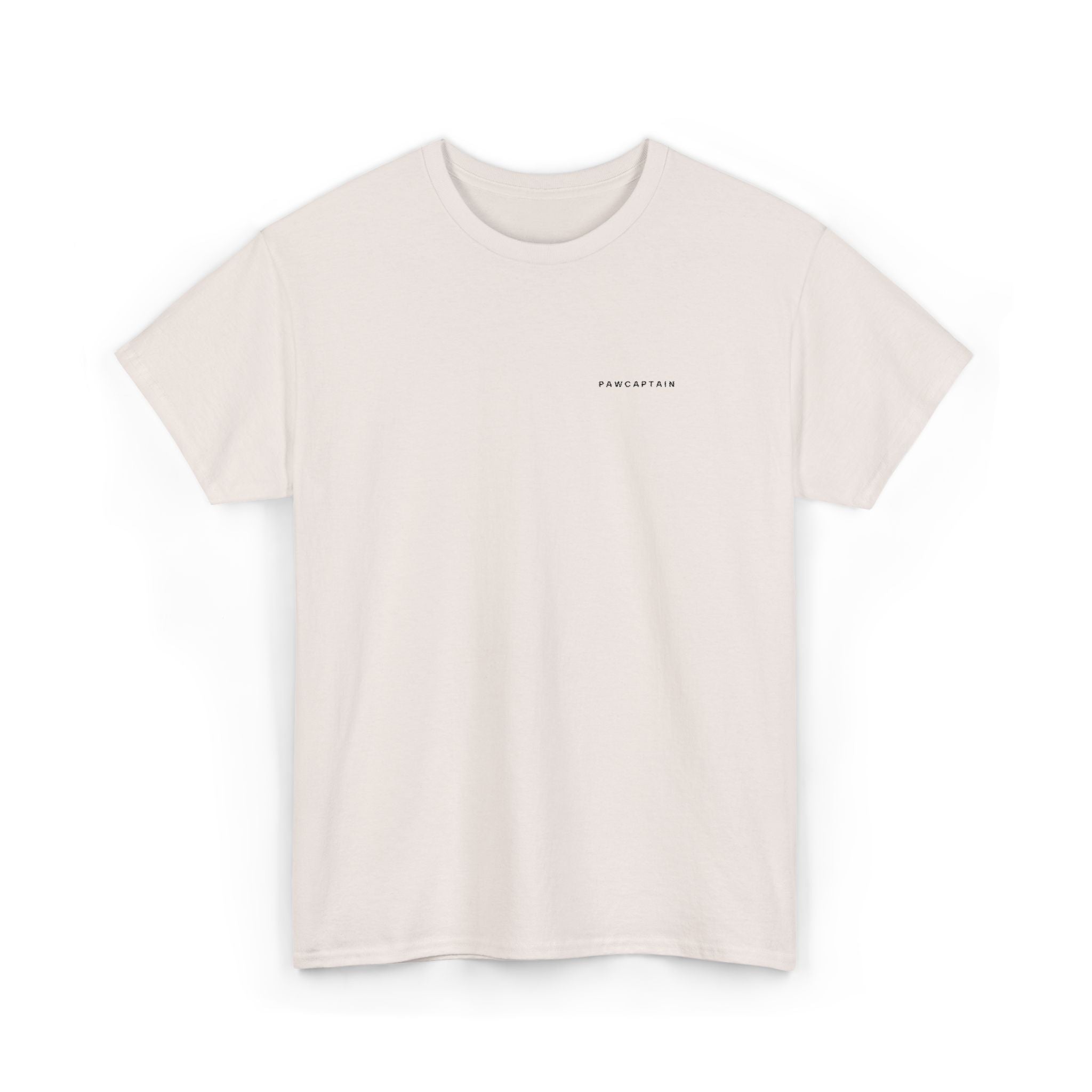 PawCaptain Minimal Embroidered Tee | Unisex Heavy Cotton Dog Lover Shirt