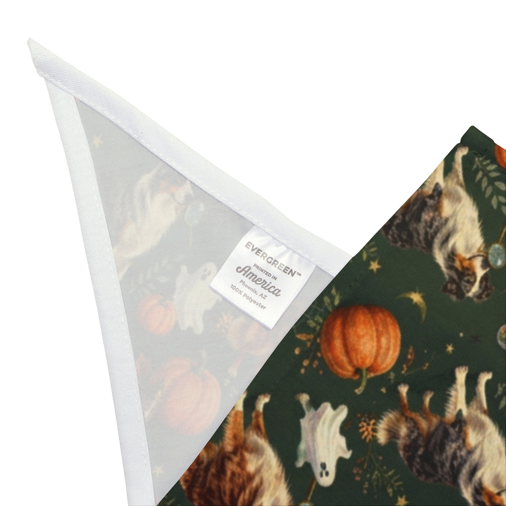 Australian Shepherd Halloween Dog Bandana | Haunted Herd Ghost & Pumpkin Pet Bandana