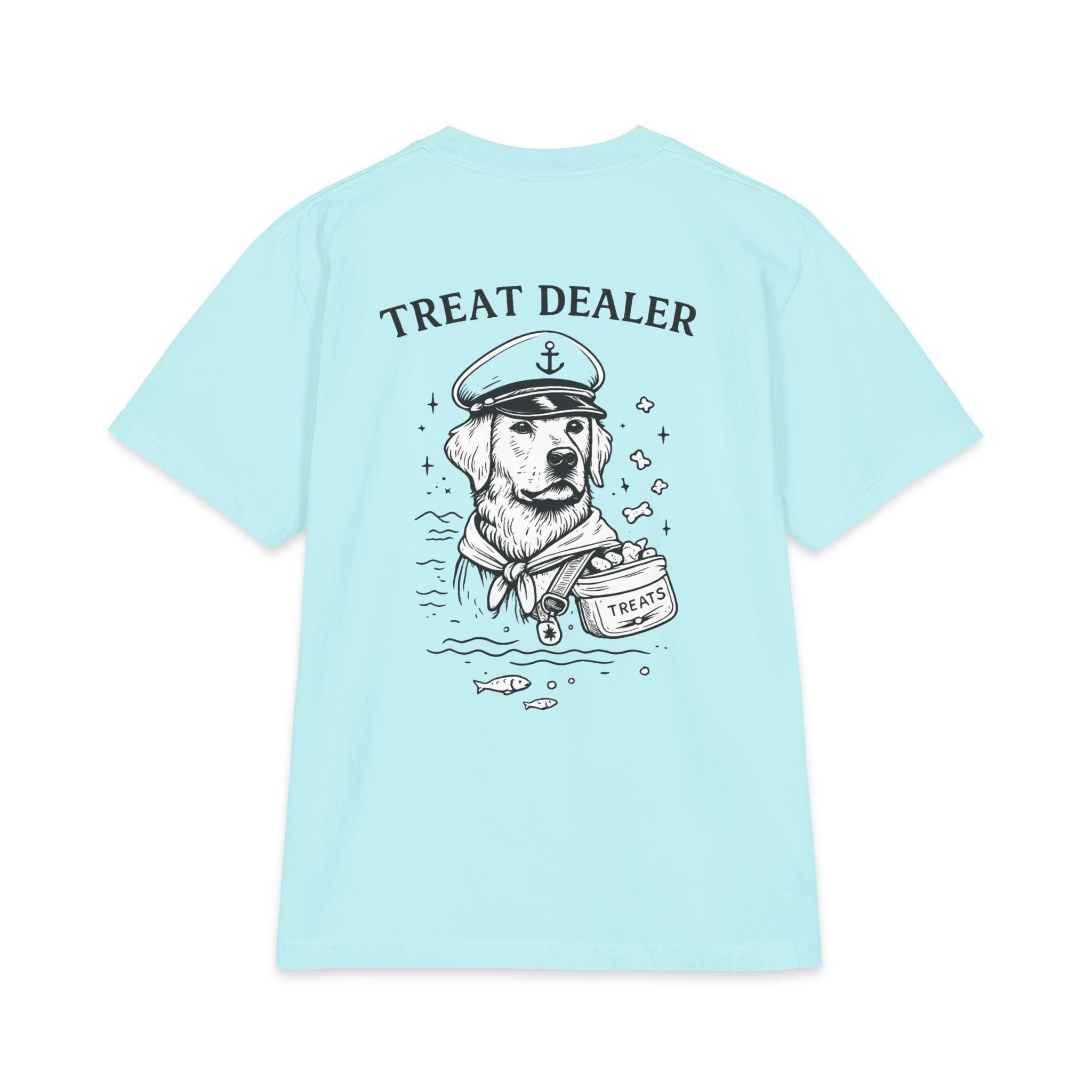 PawCaptain Treat Dealer Tee | Heavyweight Dog Lover Graphic Shirt