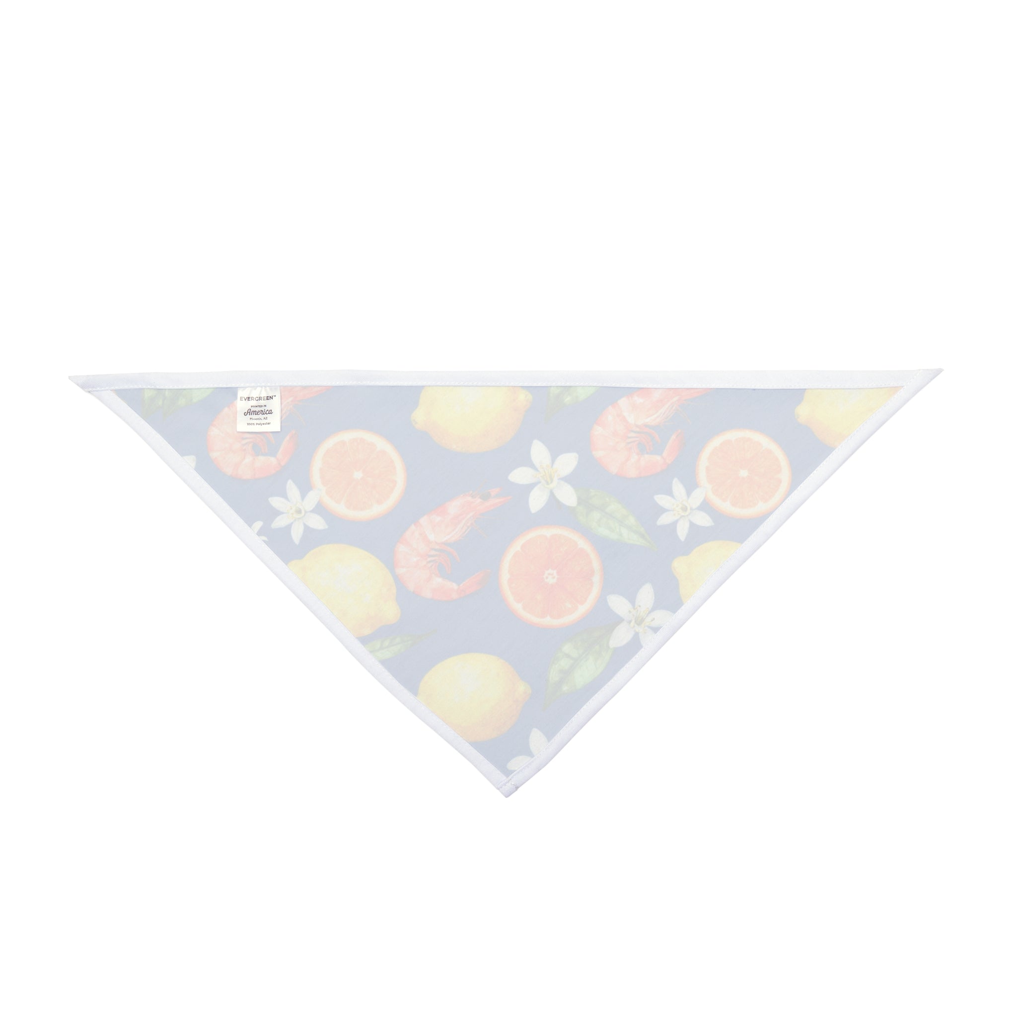 Citrus & Shrimp Pet Bandana — Tropical Summer Dog & Cat Scarf