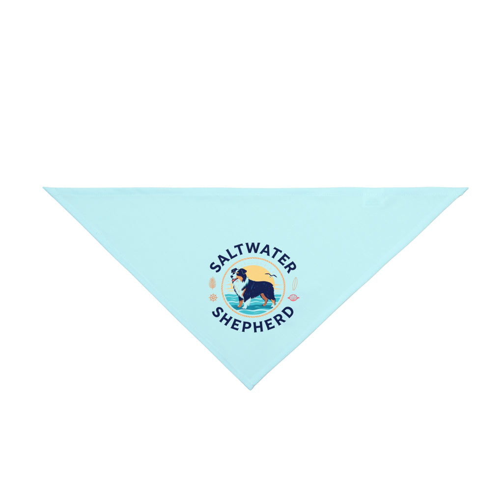 Saltwater Shepherd Dog Bandana | Australian Shepherd Beach Bandana | Coastal Dog Bandana