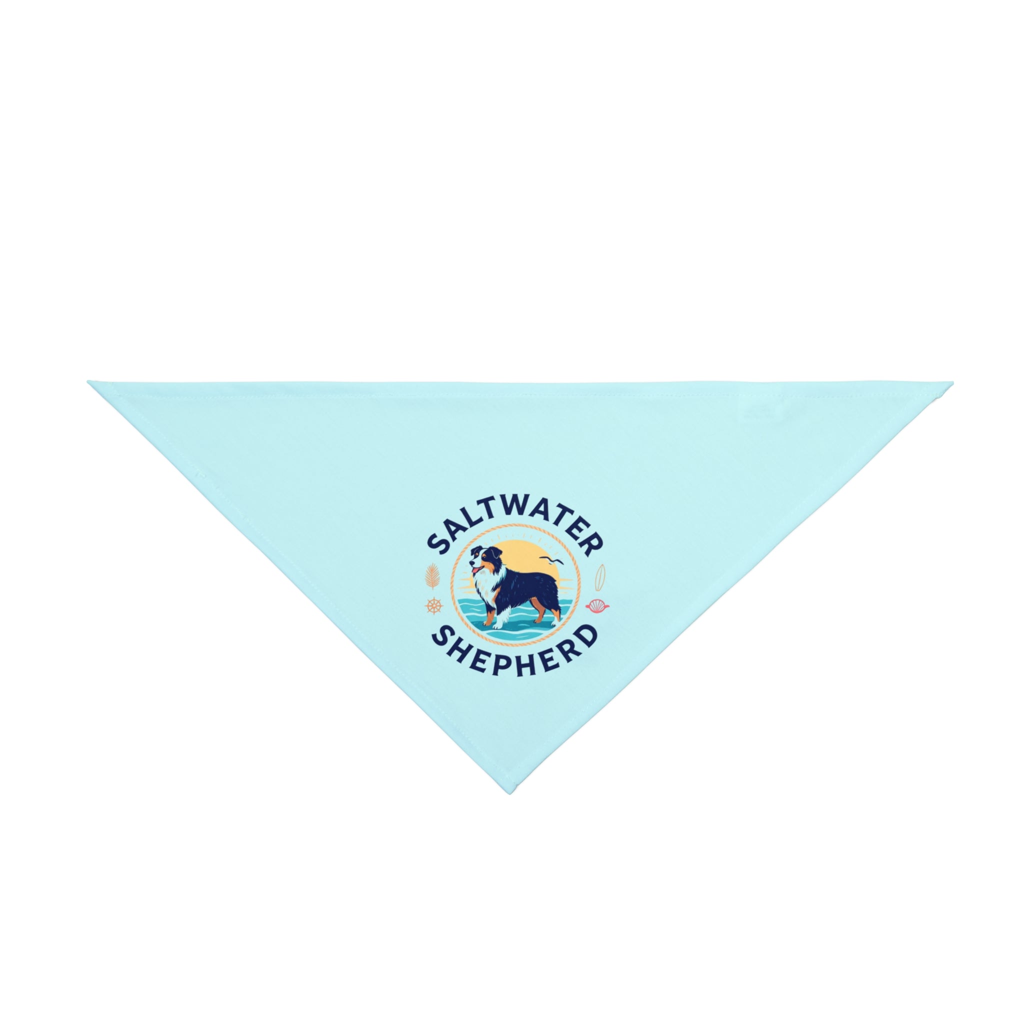 Saltwater Shepherd Dog Bandana | Australian Shepherd Beach Bandana | Coastal Dog Bandana