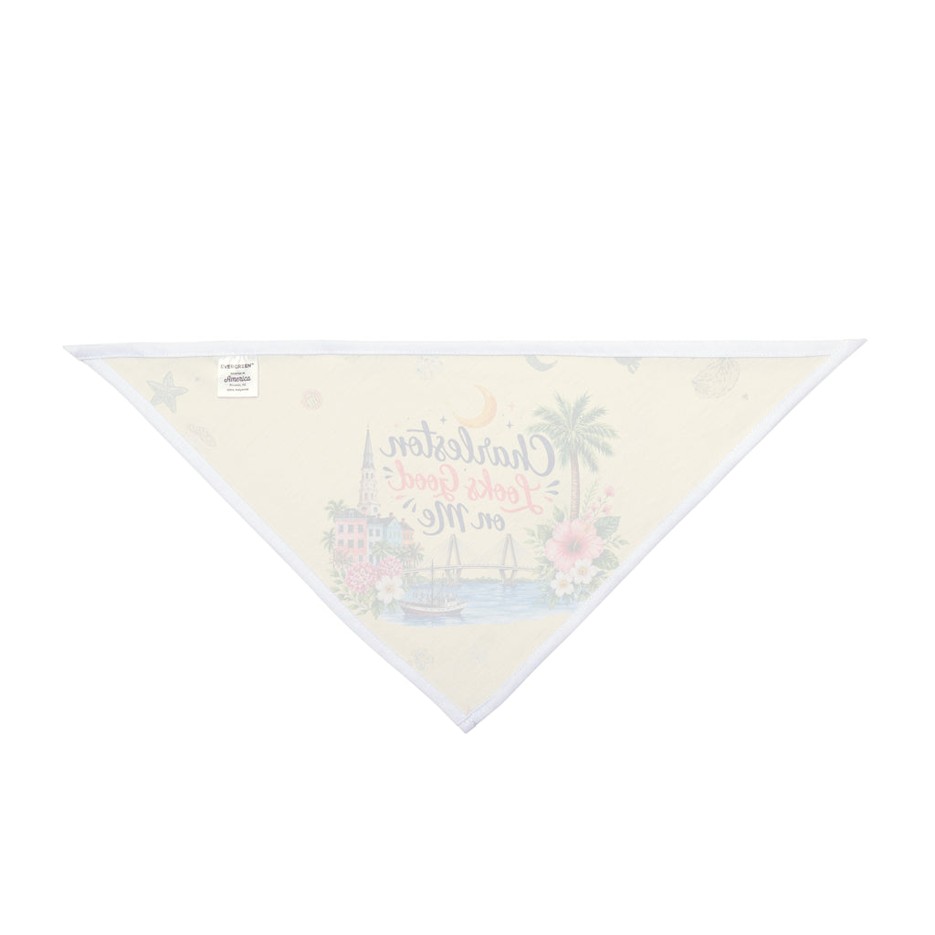 Charleston Looks Good on Me Dog Bandana | Charleston SC Coastal Dog Bandana | Lowcountry Pet Bandana
