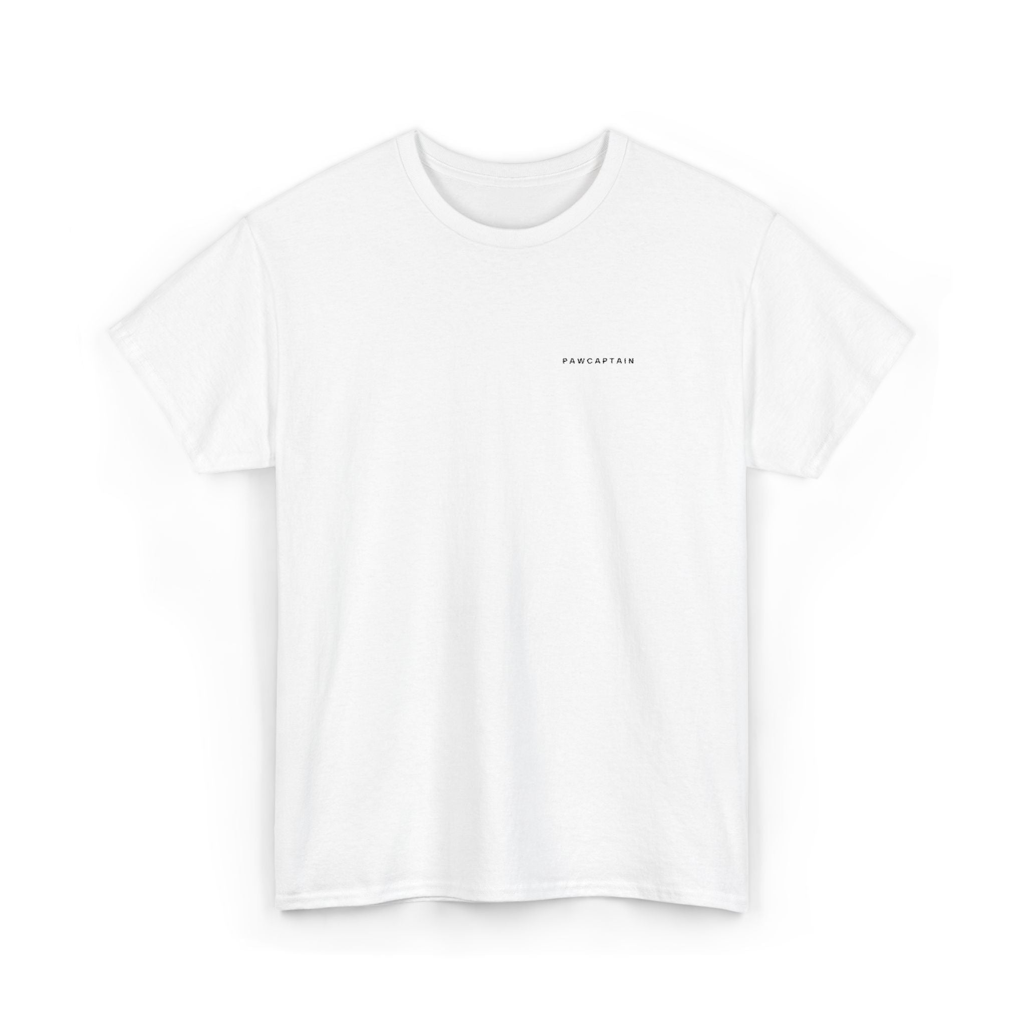 PawCaptain Minimal Embroidered Tee | Unisex Heavy Cotton Dog Lover Shirt