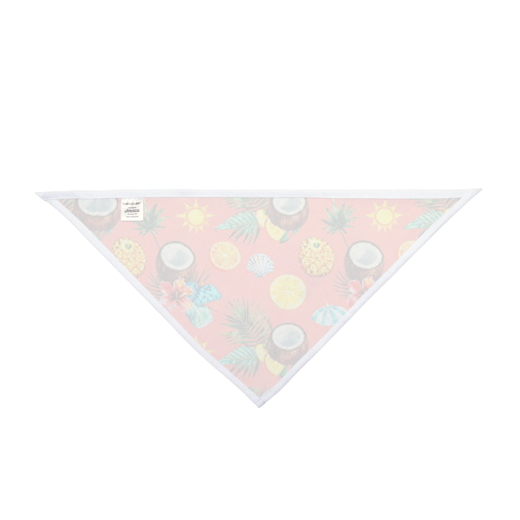 Tropical Summer Pet Bandana — Pineapple & Coconut Print Dog/Cat Scarf