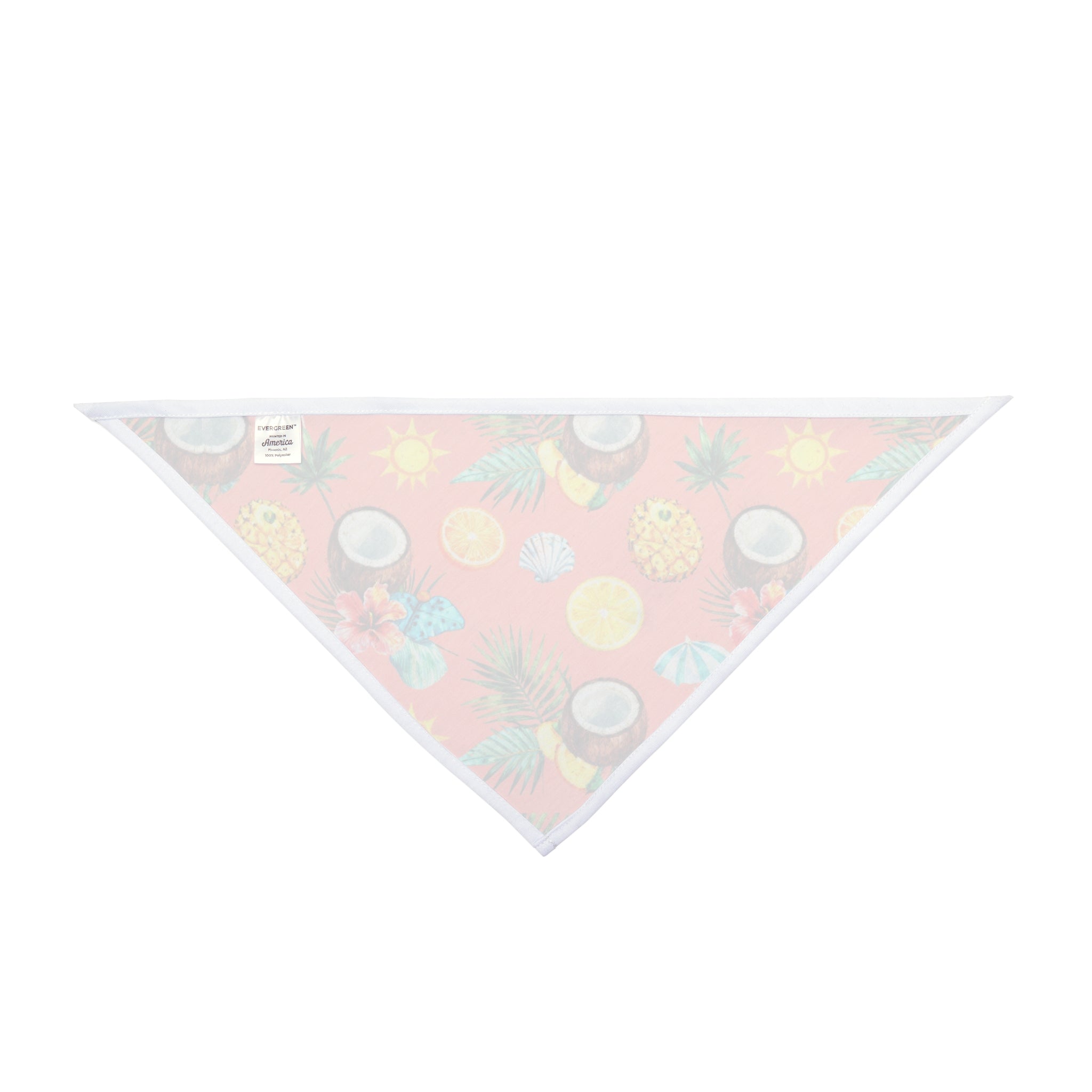 Tropical Summer Pet Bandana — Pineapple & Coconut Print Dog/Cat Scarf