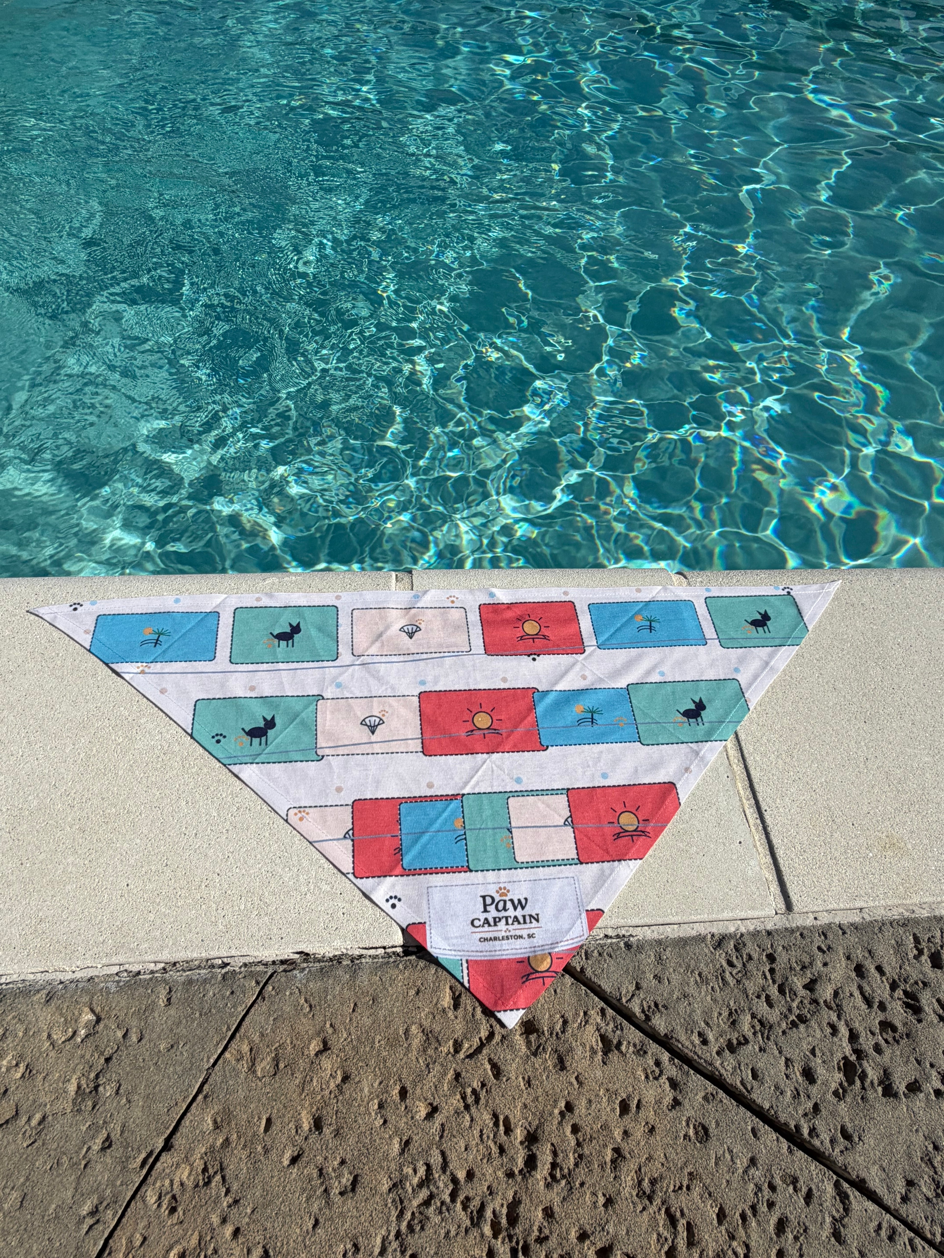 Coastal Postcard Matching Set — Dog Bandana